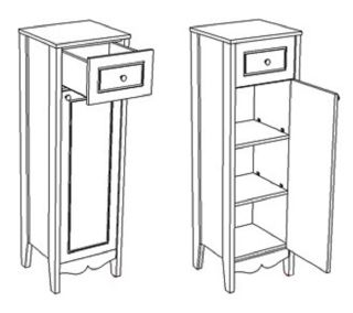 Пенал Corozo Блюз 40см белый SD-00000031